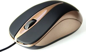 Media-Tech Plano Mouse schwarz/gold, USB (MT1091MO)