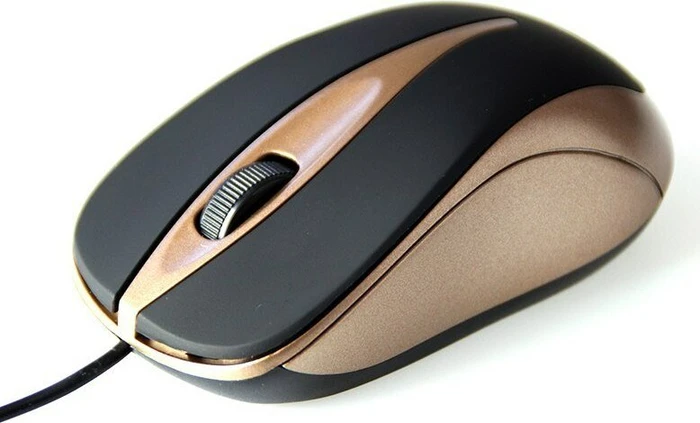 Media-Tech Plano Mouse schwarz/gold, USB