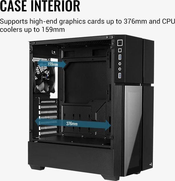 AeroCool Playa RGB, Glasfenster