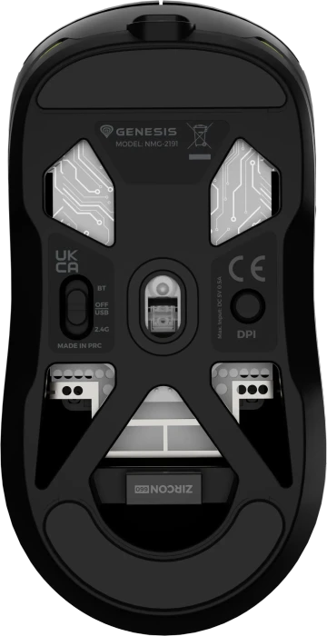 Genesis Zircon 660 Wireless Ultra-Lightweigt Gaming Mouse schwarz, USB/Bluetooth