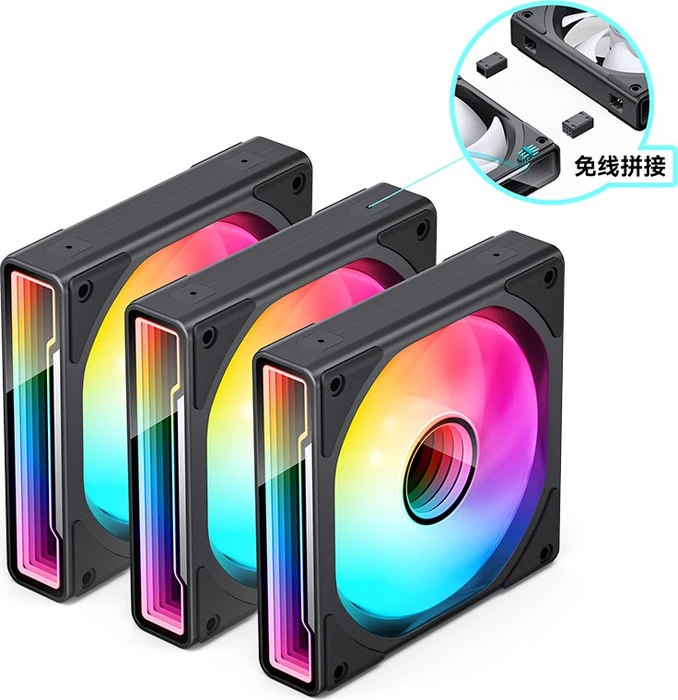 Jonsbo ZK-120B, schwarz, 120mm, 3er-Pack