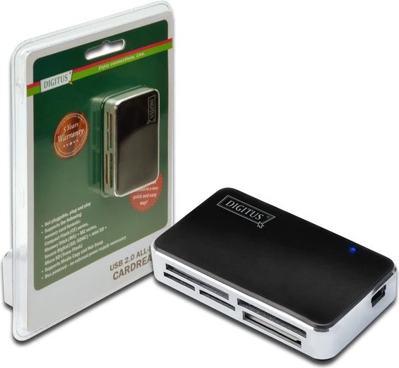 Digitus All-in-one Multi-Slot-Cardreader, USB 2.0 Mini-B [Buchse]