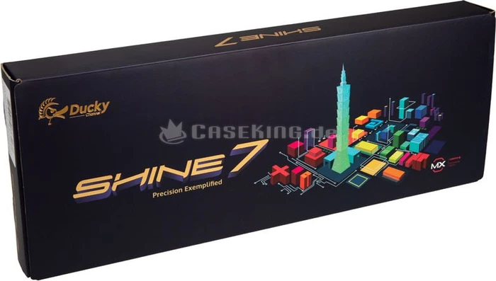 Ducky Shine 7 PBT, LEDs RGB, Blackout Edition, schwarz, MX RGB BROWN, USB, US