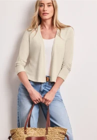 Street One Langarm Strickjacke smoke beige (Damen)