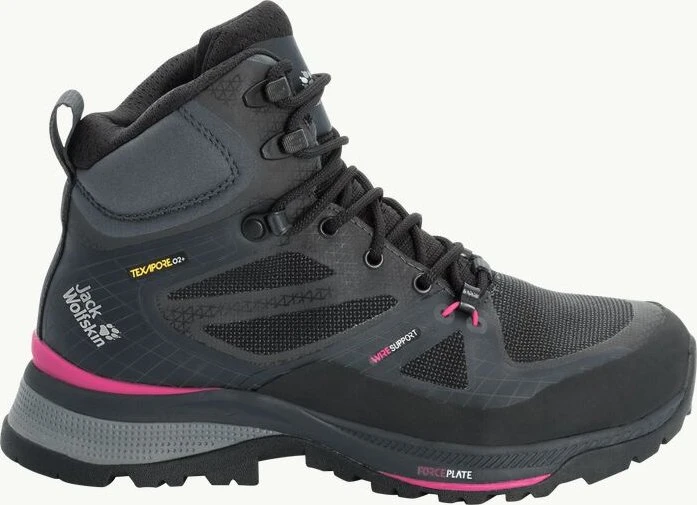 Jack Wolfskin Force Trekker Texapore Mid black/pink (Damen)