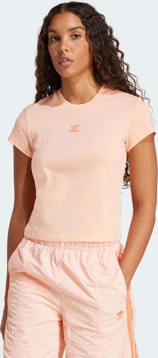 adidas Essentials Slim T-Shirt kurzarm glow pink (Damen)