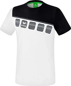 Erima 5-C Funktionsshirt kurzarm weiß/schwarz/dunkelgrau (Herren)