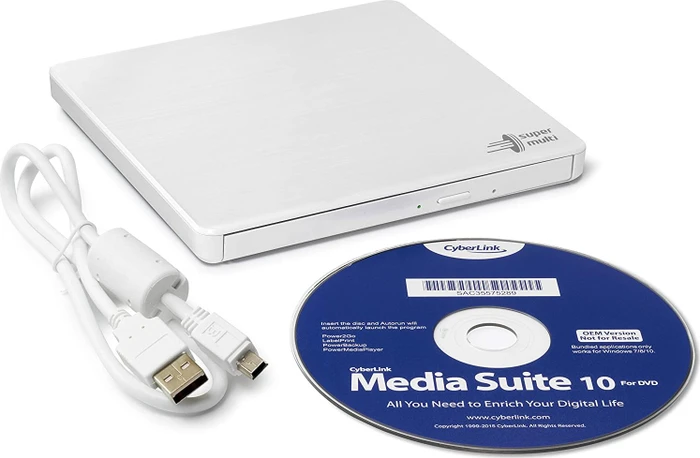 Hitachi-LG Data Storage GP60NS60, SlimLine weiß, USB 2.0