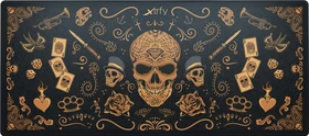 Cherry Xtrfy GP5 Calavera XL Gaming Mauspad, 920x400mm, Skull-Motiv braun/schwarz
