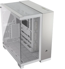 Corsair 6500X White/Satin Gray Aluminium, weiß/silber, Glasfenster