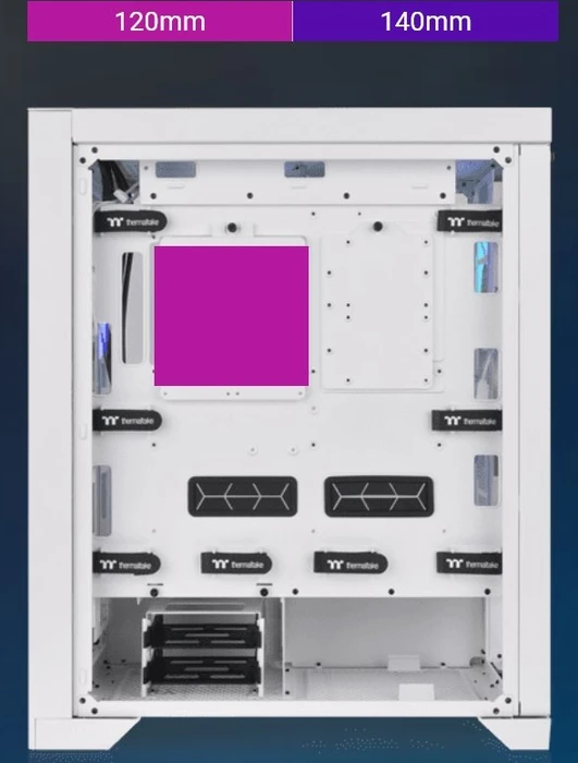 Thermaltake CTE T500 TG ARGB Snow, weiß, Glasfenster