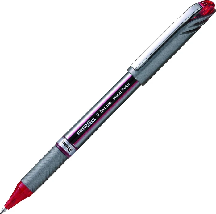 Pentel EnerGel BL27 Gelroller (Mine) silber/rot (BL27-BX)