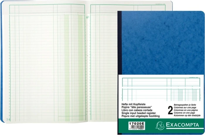 Exacompta Mehrkolonnenheft Geschäftsbuch, A4, liniert, 40 Blatt