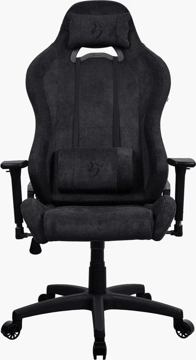 Arozzi Torretta Soft Fabric Gamingstuhl, pure black