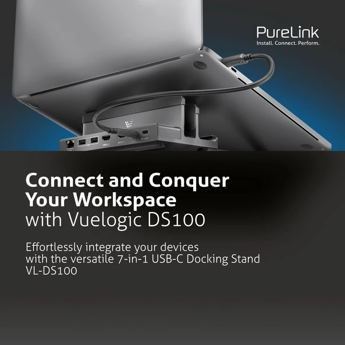 PureLink Vuelogic 7-in-1-USB-C-Docking-Ständer, USB-C 3.1 [Buchse]