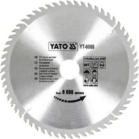 Yato YT-6068 HM Kreissägeblatt 60Z, 210x2.2x30mm, 1 Stück