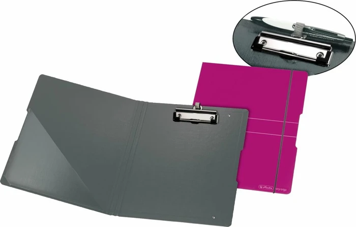 Herlitz easy orga to go Klemmbrettmappe, A4, beere/grau