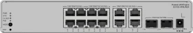 Huawei eKit SME Network eKitEngine S210 Series Desktop 2.5G Managed Switch, 12x RJ-45, 2x SFP, 125W PoE++ (S210-4P8UN2X / 98013198-001)
