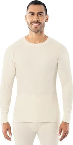 Indera Mills Heavyweight Waffle Thermal Crew Funktionsshirt kurzarm natural (Herren)