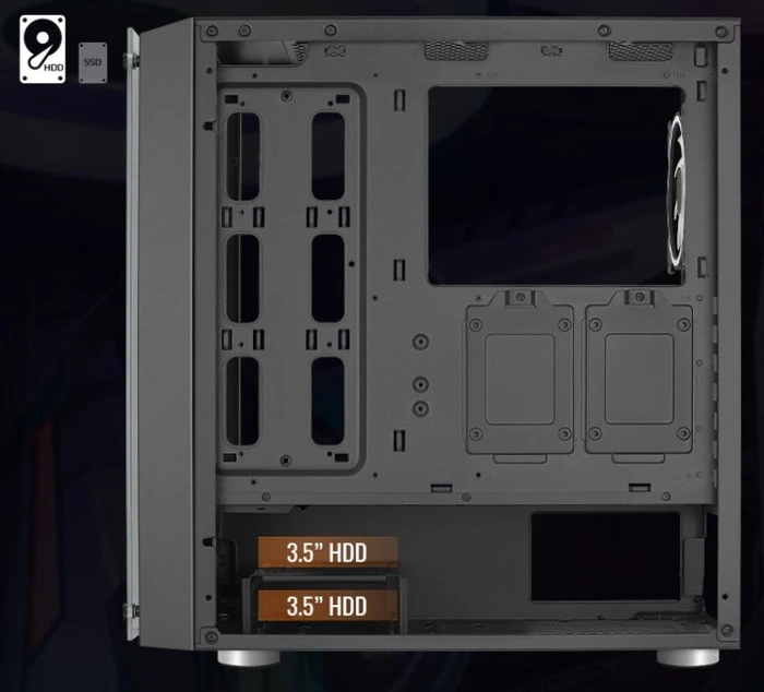 AeroCool Skribble ARGB, Glasfenster