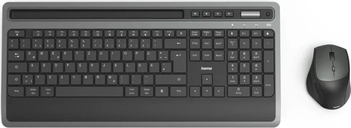 Hama KMW-600 Plus Funk Tastatur und Maus Set, schwarz/anthrazit, USB/Bluetooth, DE