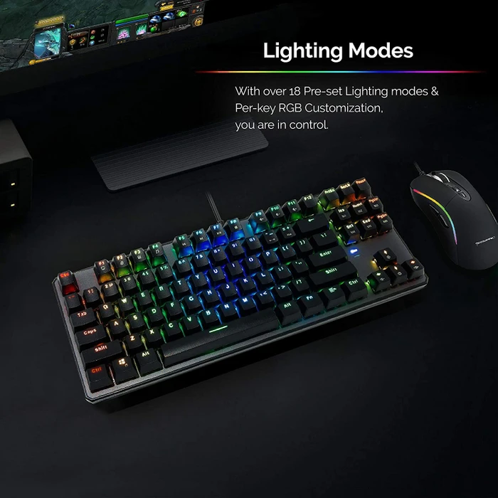 Tecware Phantom 87 TKL, LEDs RGB, Outemu Red, USB, US