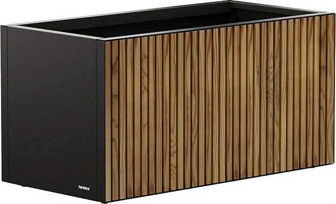 Herstera Deco Planter M Pflanzkasten 100x5cm schwarz/holz