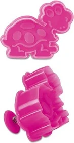 Städter Präge-Ausstecher mit Auswerfer Schildkröte 6cm rosa