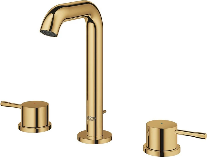 Grohe Essence 3-Loch Waschbeckenarmatur 1/2" M-Size mit Ablauffernbedienung cool sunrise