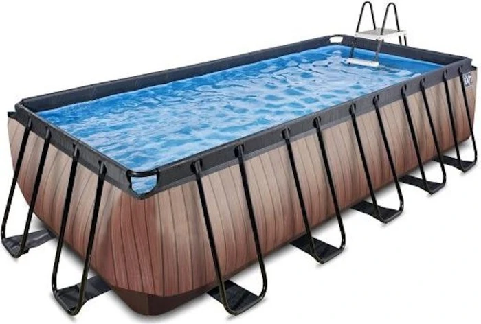 Exit Toys Wood Frame Pool mit Filterpumpe rechteckig 540x250x122cm