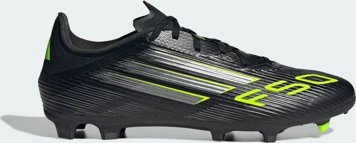 adidas F50 League FG/MG core black/iron metallic/lucid lemon