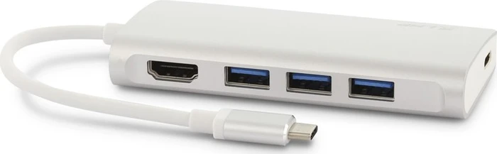 LMP USB-C Video Hub, 5-Port, USB-C 3.0 [Stecker], silber