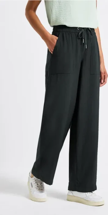 Street One Wide Leg Crepe Hose pine grove green (Damen)