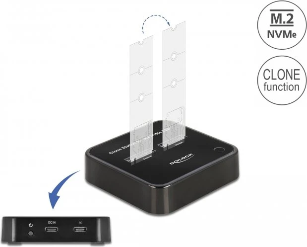 DeLOCK M.2 PCIe Dockingstation mit Klon-Funktion, USB-C 3.1