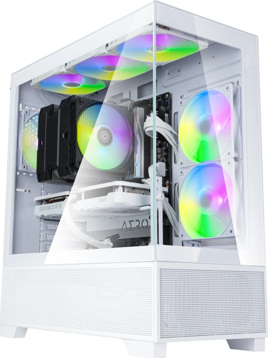 SilverStone Lucid 05, weiß, Glasfenster