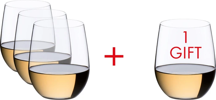 Riedel The O Wine Tumbler Viognier/Chardonnayglas, 4 Stück
