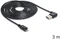 DeLOCK EASY-USB 2.0 Kabel, USB-A 90° horizontal gewinkelt [Stecker] auf Micro-B [Stecker], 3m Vorschaubild
