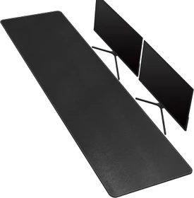 Cennbie Schreibtischunterlage Leder, Mauspad XXL, 1700x400mm, schwarz