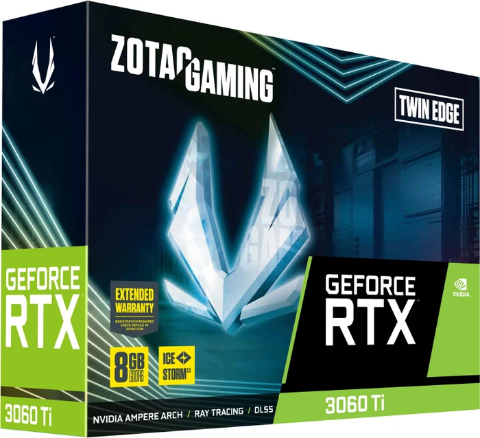 Zotac Gaming GeForce RTX 3060 Ti Twin Edge, 8GB GDDR6, HDMI, 3x DP