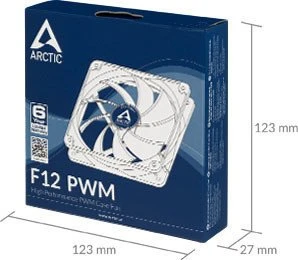 ARCTIC F12 PWM weiß/schwarz, 120mm