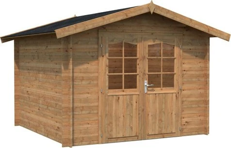 Palmako Lotta 7.3m² Gartenhaus hellbraun tauchgrundiert