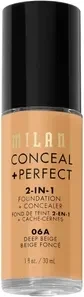 Milani Conceal + Perfect 2-in-1 Foundation + Concealer 06A deep beige, 30ml