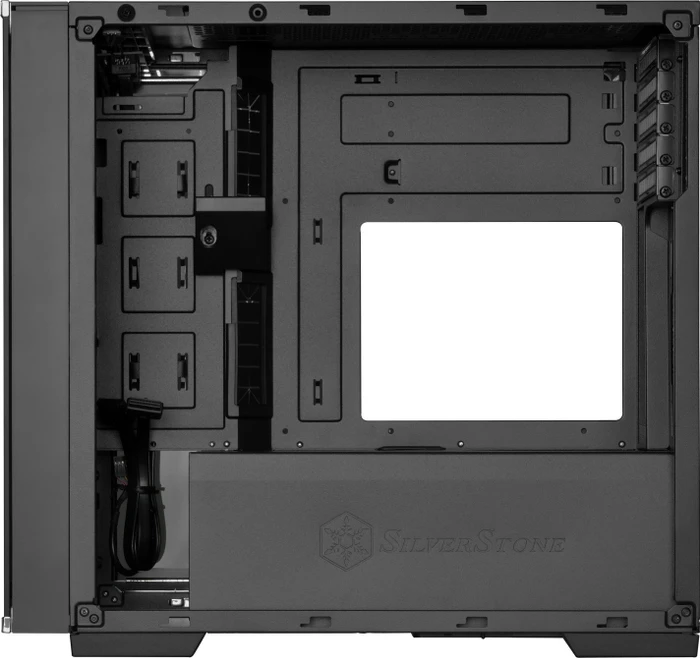 SilverStone Lucid LD01, schwarz/weiß, Glasfenster