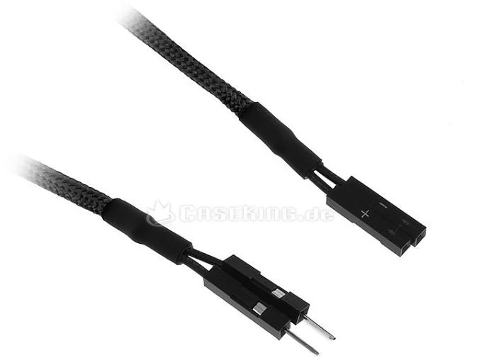 BitFenix Alchemy interne 2-Pin I/O-Verlängerung 30cm, sleeved schwarz