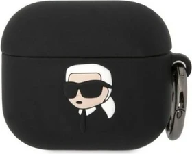 Karl Lagerfeld NFT Karl Head 3D Silicone Case für Apple AirPods 3 schwarz
