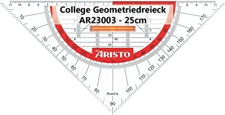 Aristo GEOCollege Geodreieck 25cm, mit Griff, transparent