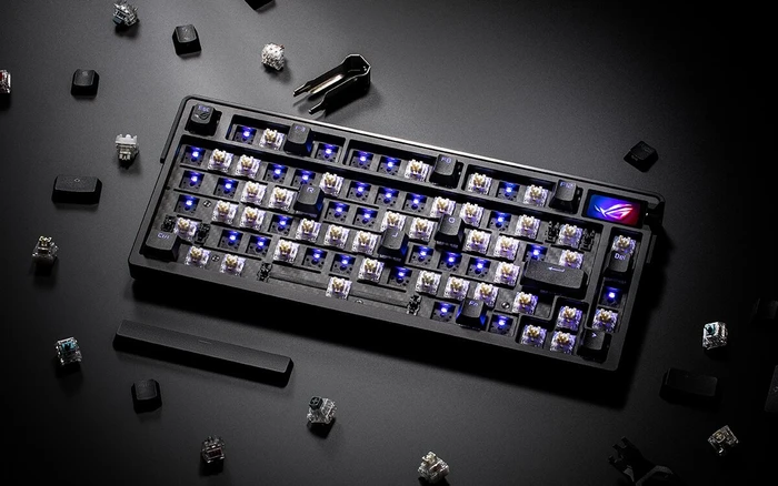 ASUS ROG Azoth Extreme Gaming Keyboard, PBT, hot-swap, ROG NX SNOW, USB/Bluetooth, ND