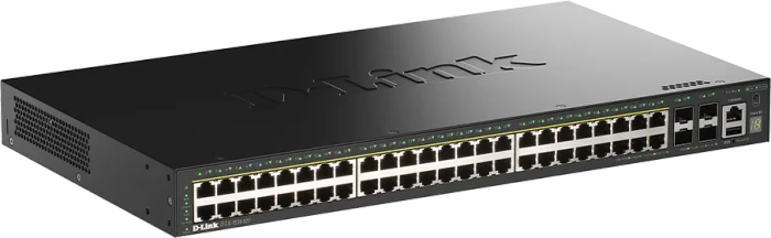 D-Link DGS-1530 Rackmount Gigabit Smart Switch, 48x RJ-45, 4x SFP+, 370W PoE+