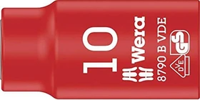 Wera 8790 B VDE Zyklop Außensechskant Steckschlüssel 3/8", 10x46mm