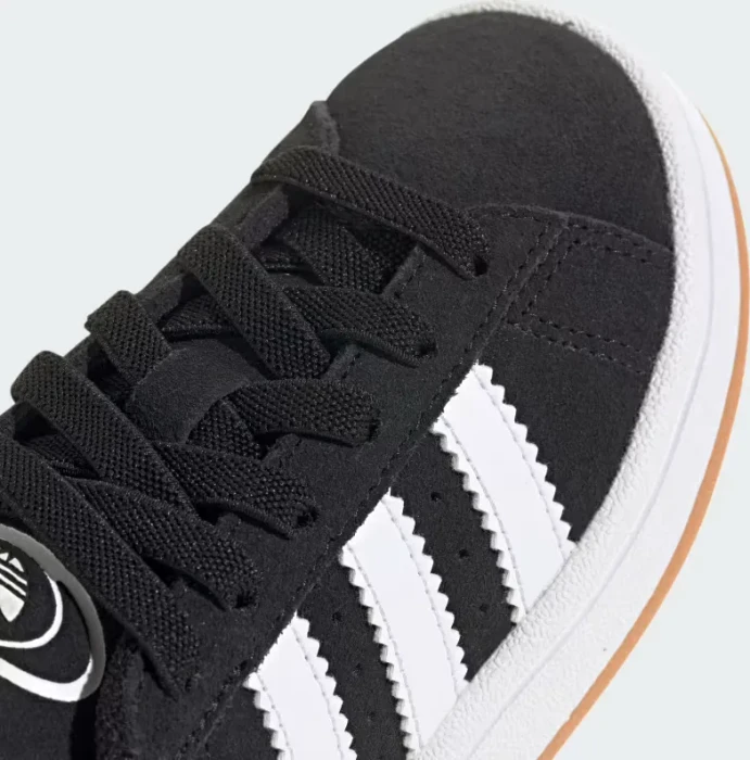 adidas Campus 00s Elastic Lace core black/cloud white/gum (Junior)